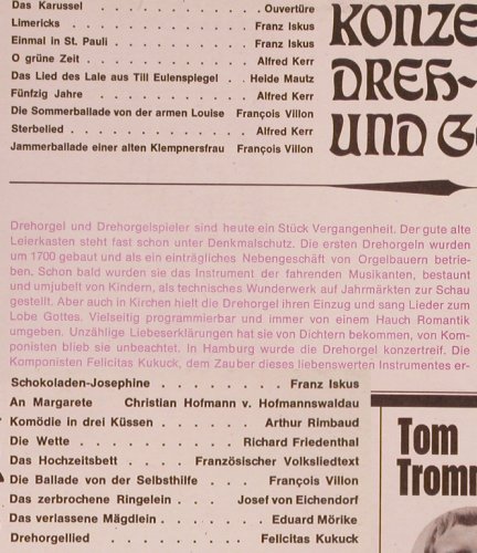 V.A.Konzert für Dreh-Orgel u.Gesang: Felicitas Kukuck,Hilde Stoeck..., Canon,Modern Music(LP 20), D,  - LP - X3846 - 7,50 Euro