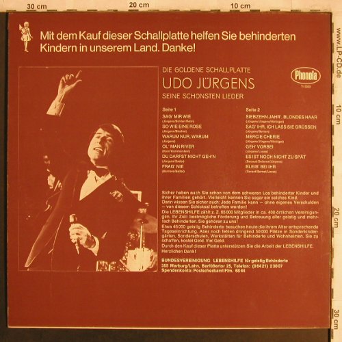 Jürgens,Udo: Seine schönsten Lieder, VG+/m-, Phonola(TI 3330), D,  - LP - X4337 - 10,00 Euro