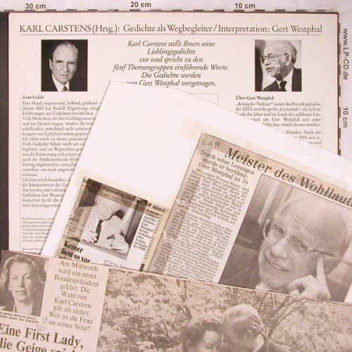 Carstens,Carl & Gerd Westphal: Gedichte Als Wegbegleiter, MMM / VG Wort(3-89056-019-9), D, 1985 - LP - X4881 - 7,50 Euro