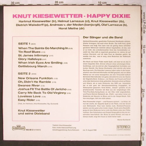 Kiesewetter,Knut: Happy Dixie, vg+/m-, Intercord(942-08 U), D, 1968 - LP - X4890 - 6,00 Euro