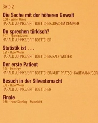 Boettcher,Grit / Harald Juhnke: Ein verücktes Paar, vg+/m-, Ariola (203 195-365), D, 1980 Typ: LP Best.-Nr.: X4894 Preis: 5,00 Euro