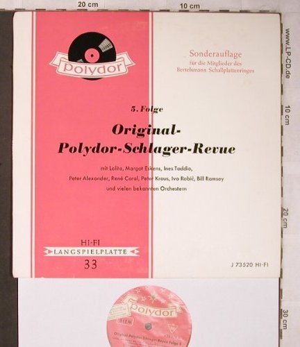 V.A.Original-Polydor-Schlager-Revue: 5.Folge-Lolita...P.Alexander, Polydor/Bertelsmann(J 73 520), D, 1961 - 10inch - X5189 - 7,50 Euro