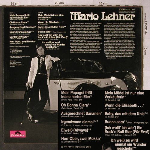 Lehner,Mario: Same, Polydor(2371 559), D, 1975 - LP - X5308 - 6,00 Euro