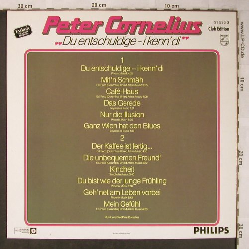Cornelius,Peter: Du entschuldige - i kenn' di, Philips(91 536 3), D,Club Ed.,  - LP - X5321 - 6,00 Euro