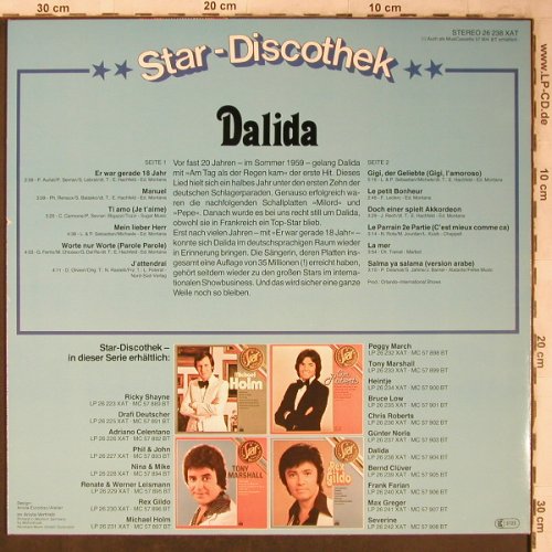 Dalida: Star Discothek, Ariola(26 238 XAT), D, 1978 - LP - X5370 - 4,00 Euro