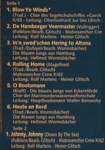 V.A.SOS Schiff in Not: Matrosenchöre singen für die DGzRS, Telefunken (S 14 585-P), D Typ: LP Best.-Nr.: X5397 Preis: 7,50 Euro