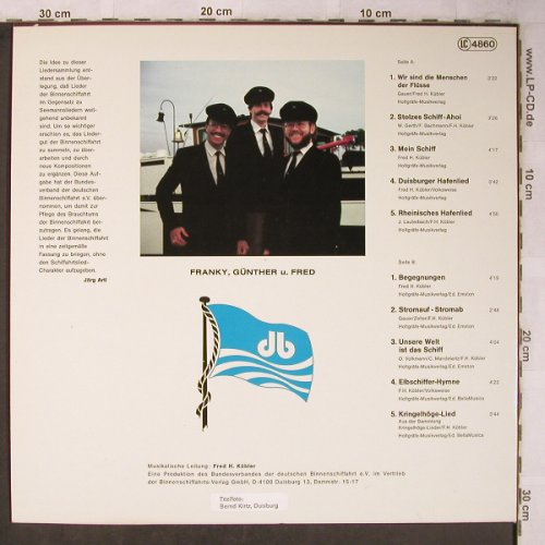 Franky, Günther und Fred: Lieder der Binnenschiffahrt, EmsTon(E 620.205), D,  - LP - X5510 - 7,50 Euro