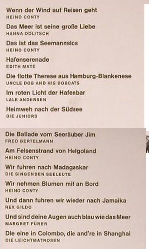 V.A.Über 7 Meere: Heino Conti...Die Leichtmatrosen, Volksplatte (SMVP 6015), D Typ: LP Best.-Nr.: X5580 Preis: 9,00 Euro