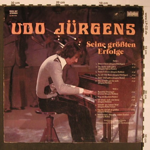 Jürgens,Udo: Seine größten Erfolge,Blick n.unten, Bellaphon(BWS 397), D, vg+/vg+,  - LP - X5796 - 30,00 Euro