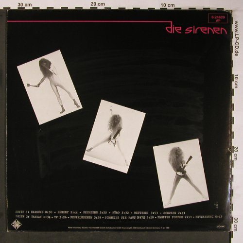 von Schwert,Gepard & die Sirenen: Same,  exLindenberg, m-/vg+, Telefunken (6.24629 AP), D, 1981 Typ: LP Best.-Nr.: X5798 Preis: 20,00 Euro