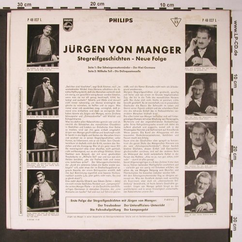von Manger,Jürgen: Stegreifgeschichten-Neue Folgen, Philips(P 48 027 L), D, vg+/vg+, 1963 - LP - X5800 - 6,00 Euro