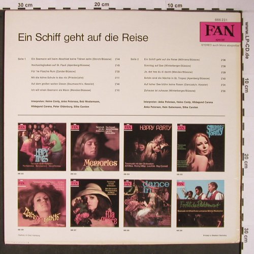 V.A.Ein Schiff geht auf Reisen: Hildegund Carena, Anke Petersen, FAN Special(666 231), D,  - LP - X6017 - 12,50 Euro