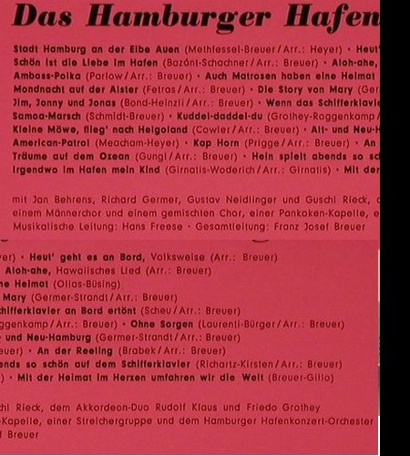 V.A.Das Hamburger Hafenkonzert: Folge 2, Ltg.Hans Freese,F.J.Bauer, Polydor(45 183 LPH), D, 1958 - 10inch - X6025 - 7,50 Euro