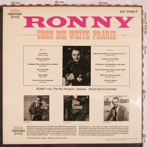 Ronny: Über die weite Prärie, Telefunken(SLE 14 553-P), D,  - LP - X613 - 7,50 Euro