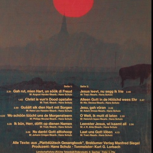 Lodders,Carla: Plattdeutsche Kirchenlieder, m-/vg+, HörZu (066-32 729), D, 1978 Typ: LP Best.-Nr.: X6161 Preis: 6,00 Euro