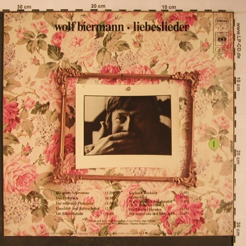 Biermann,Wolf: Liebeslieder,+Bild, m/m, CBS(CBS 80 982), NL, 1975 - LP - X6205 - 12,50 Euro