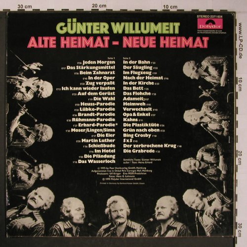 Willumeit,Günter: Alte Heimat-Neue Heimat, signiert, Polydor(2371 604), D, 1975 - LP - X6219 - 20,00 Euro