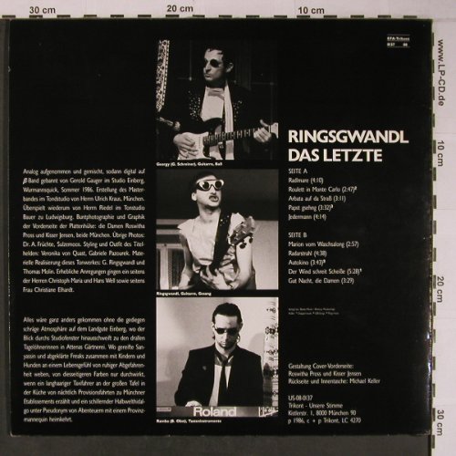 Ringswandl: Das Letzte, Trikont(0137  08), D,m /vg+, 1986 - LP - X6594 - 12,50 Euro