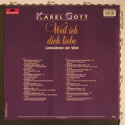 Gott,Karel: Weil ich dich liebe, Polydor(827 815-1), D,  - LP - X6723 - 7,50 Euro