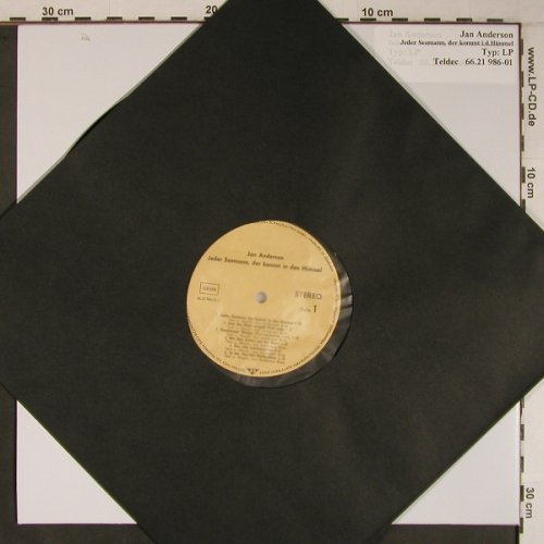 Anderson,Jan: Jeder Seemann, der kommt i.d.Himmel, Teldec,m /-- (66.21 986-01), D,NO Cover Typ: LP Best.-Nr.: X6753 Preis: 9,00 Euro