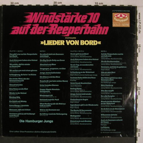 V.A.Windstärke 10 a.d.Reeperbahn: Jonny Müller,Kapt'n Konti,Eva May.., Karussell (2652 068), D, Foc, 1973 Typ: 2LP Best.-Nr.: X6866 Preis: 7,50 Euro