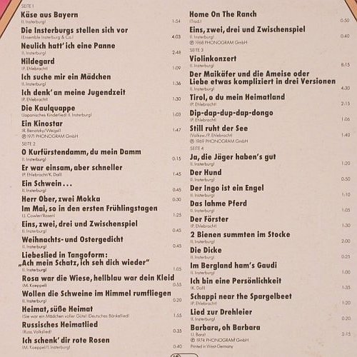 Insterburg & Co.: Die Grosse ..Live Show, Foc, Philips (6623 094), D, Ri, 1974 Typ: 2LP Best.-Nr.: X6982 Preis: 9,00 Euro