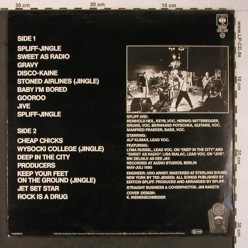 Spliff: The Spliff Radio Show, CBS (CBS 84 555), NL, 1980 Typ: LP Best.-Nr.: X6998 Preis: 7,50 Euro