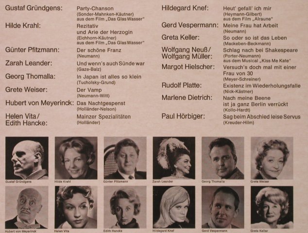 V.A.So oder so ist die Liebe: 18 berühm.Schauspieler singChansons, Polydor (249 077 SLPHM), D,vg+/vg+ Typ: LP Best.-Nr.: X7004 Preis: 12,50 Euro