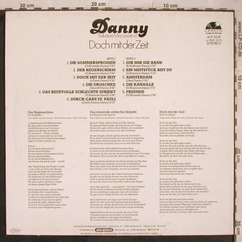 Danny "Salvatore Mezasalma": Doch mit der Zeit(Danny's Pan), Antagon(ALP 3219), D, 1978 - LP - X750 - 9,00 Euro