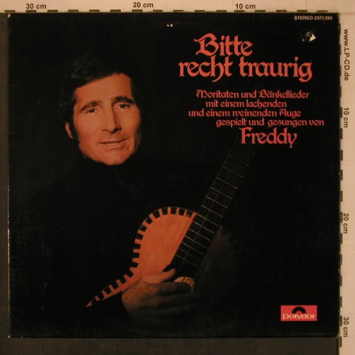 Quinn,Freddy: Bitte recht traurig, m-/vg+, Polydor(2371 295), D, 1972 - LP - X7912 - 9,00 Euro