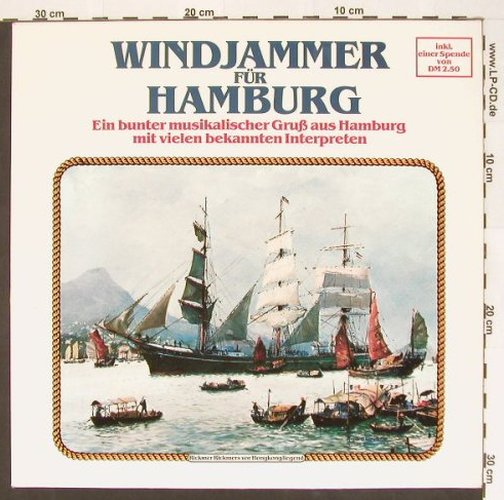 V.A.Windjammer für Hamburg: Werner Mller...Lindenberg, 12 Tr., Teldec / Lotto-Toto(16.25037), D, 1985 - LP - X8236 - 7,50 Euro