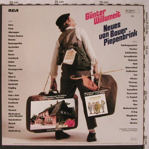 Willumeit,Günter: Neues von Bauer Piepenbrink, RCA(PL 28374), D, 1980 - LP - X8381 - 6,00 Euro