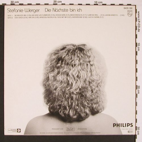 Werger,Stefanie: Die Nächste bin ich, vg+/m-, Philips (6435 186), D, 1982 Typ: LP Best.-Nr.: X8436 Preis: 6,00 Euro