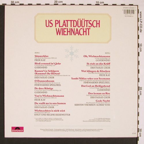 V.A.Us Plattdütsche Wiehnacht: Godewind,Kiesewetter,F.Kay..., Polydor(819 691-1), D,  - LP - X8467 - 6,00 Euro