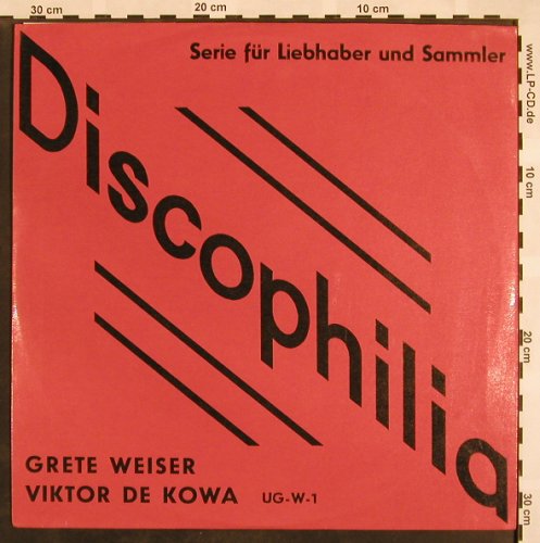 Weiser,Grete / Viktor de Kowa: Same, Dicophilia(UG-W-1), D,  - LP - X889 - 7,50 Euro