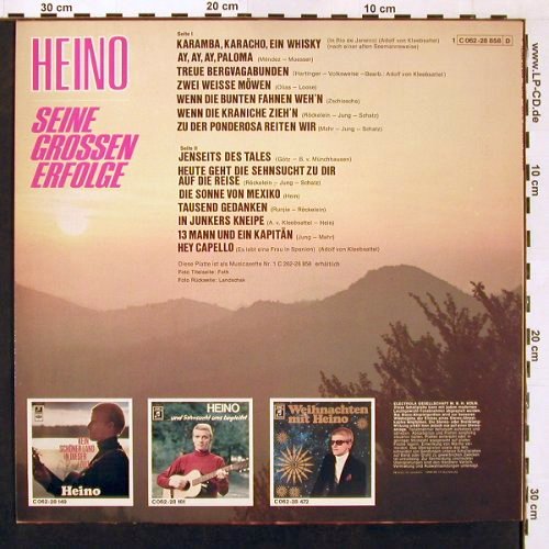 Heino: Seine Grossen Erfolge, EMI / Columbia(C 062-28 858), D,  - LP - X8977 - 7,50 Euro