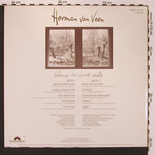 Van Veen,Herman: Solange der Vorrat reicht, Polydor (2372 150), D, 1982 Typ: LP Best.-Nr.: X9048 Preis: 6,00 Euro