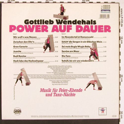 Wendehals,Gottlieb: Power auf Dauer, Teldec(6.26830 AP), D, 1988 - LP - X9312 - 6,00 Euro