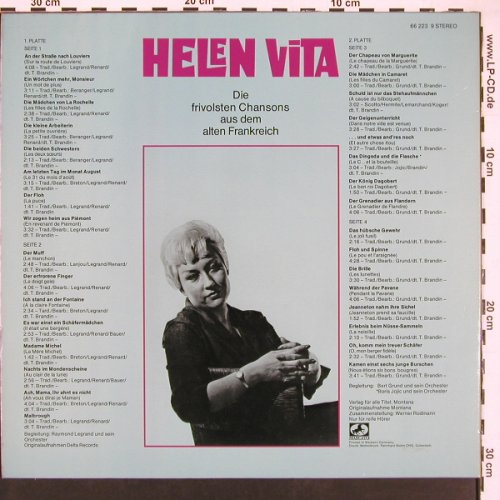 Vita,Helen: Die Frivolsten Chansons, Foc, Marcato (66 223 9), D, 1977 Typ: 2LP Best.-Nr.: X9359 Preis: 9,00 Euro