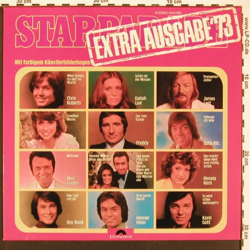 V.A.Starparade - Extraausgabe: Chris Roberts.. Max Greger, Booklet, Polydor (2416 035), D, 1973 Typ: LP Best.-Nr.: X9416 Preis: 6,00 Euro