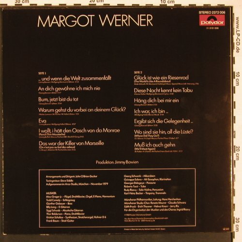 Werner,Margot: Häng Dich Bei Mir Ein, Polydor (2372 006), D, 1980 Typ: LP Best.-Nr.: X9458 Preis: 6,00 Euro