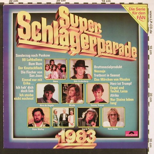 V.A.Super Schlagerparade 1983: Udo Lindenberg.. Hans Hartz, Polydor(819 622), D, 16Tr.,  - LP - X9537 - 5,00 Euro