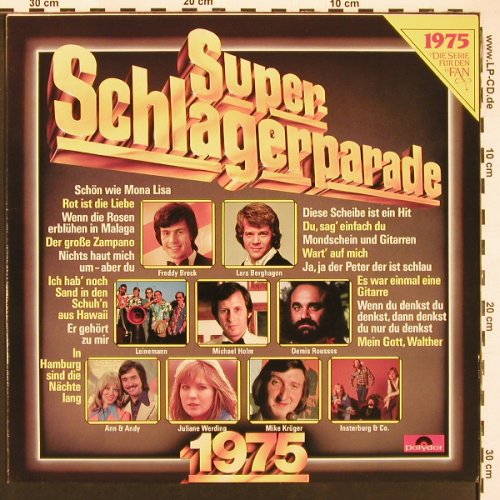 V.A.Super Schlagerparade 1975: Demis Roussos... Mike Krüger, Polydor (819 696), D, 16Tr. Typ: LP Best.-Nr.: X9539 Preis: 5,00 Euro