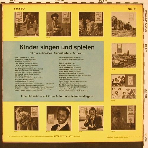 V.A.Kinder singen und spielen: 31 der schönsten Kinderlieder, Decca(NX 161), D,  - LP - X9717 - 7,50 Euro
