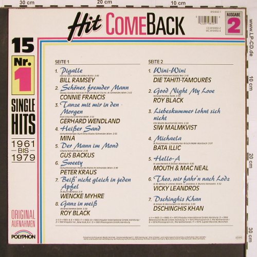 V.A.Hit Come Back: Die deutschen Oldies, 61-79, Ausg.2, Polyphon(819 850-1), D,  - LP - Y1044 - 5,00 Euro