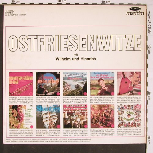 Wilhelm und Hinnrich: Ostfriesenwitze, Maritim(47 163), D, stol,  - LP - Y1089 - 5,00 Euro