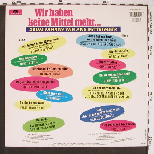 V.A.Wir Haben Keine Mittel mehr...: und jede Menge Stimmungshits, Polydor(819 791-1), D,  - LP - Y1138 - 6,00 Euro