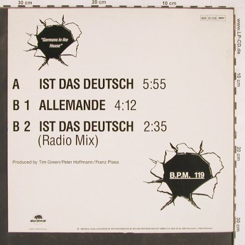 Der Wilde Fritz: Ist das Deutsch *2+1 - mix, Blue Turtle (50-3538), D, 1988 Typ: 12" Best.-Nr.: Y1311 Preis: 4,00 Euro