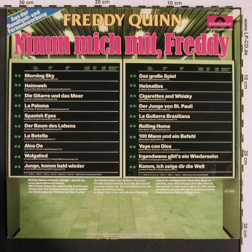 Quinn,Freddy: Nimm mich mit,Freddy, Sonderaufl., Polydor(27 654-3), D,  - LP - Y1358 - 5,00 Euro