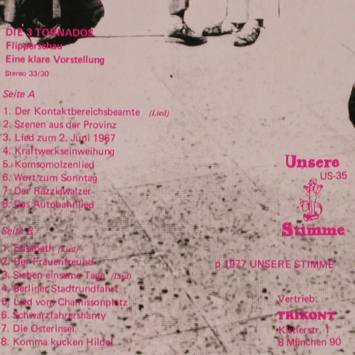 3 Tornados: Flipperschau, Trikont(US-35), D, 1977 - LP - Y1446 - 7,50 Euro